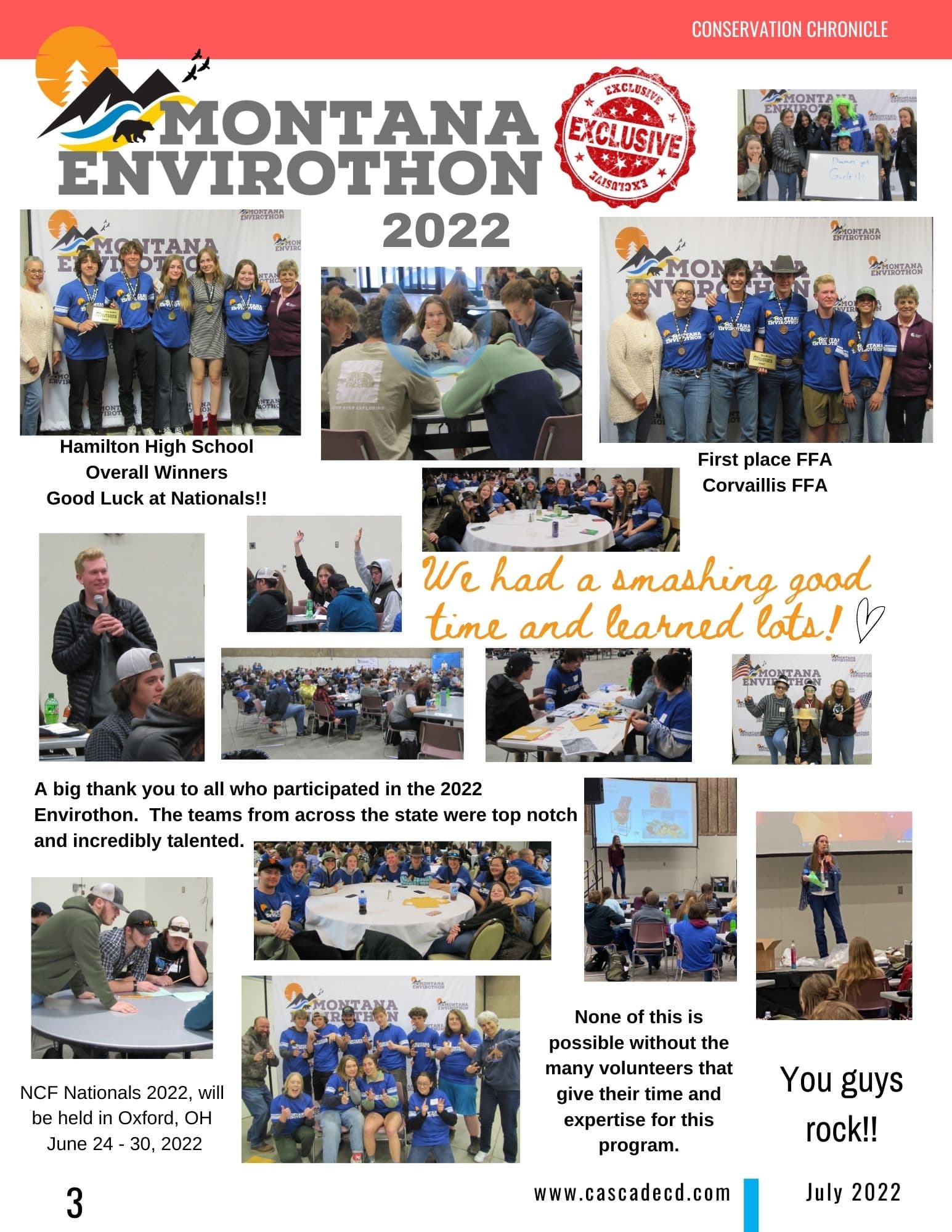 Conservation Chronical - July 2022 - Page Three