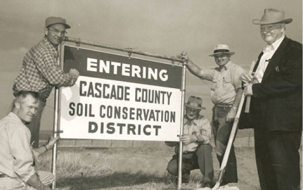 Photo of Conservationists establishing the Sun River Soil Conservation District